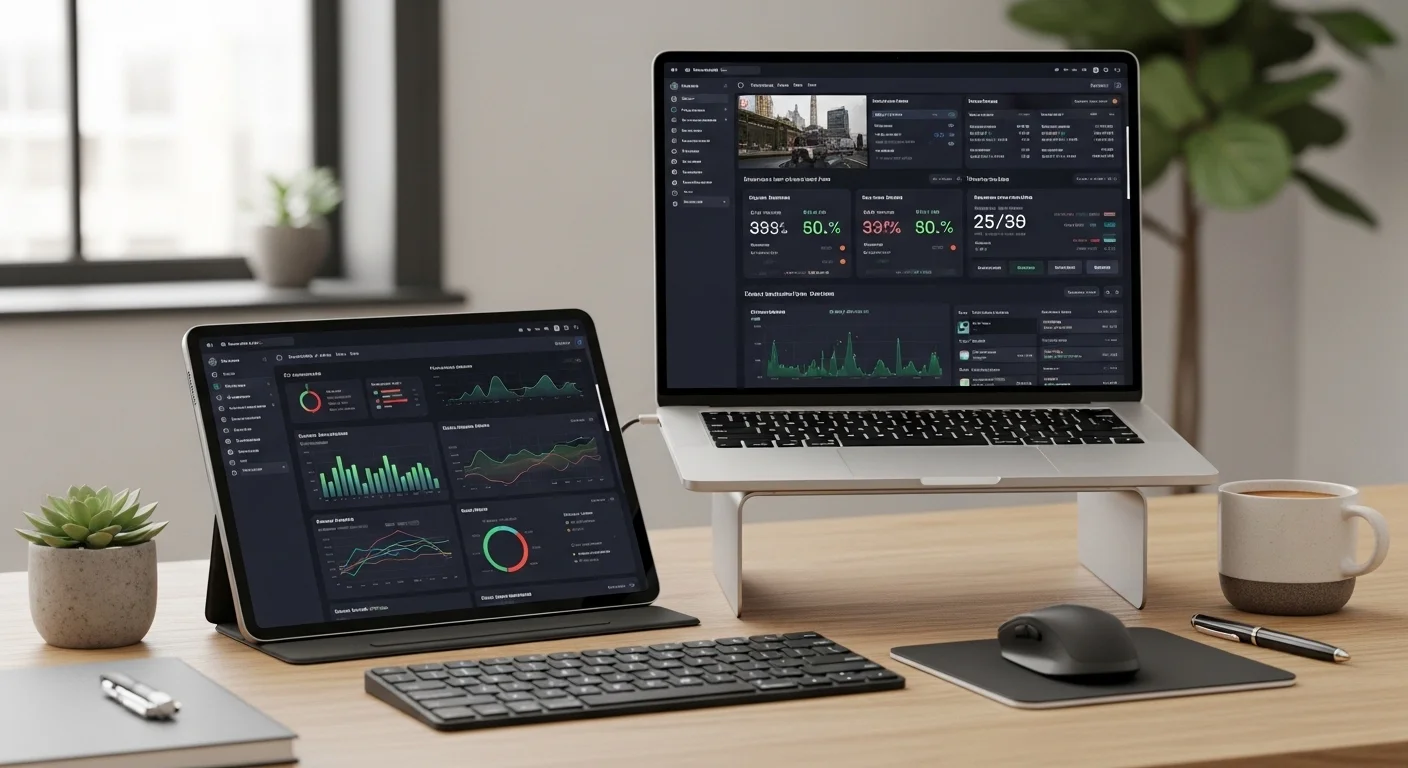 AIを活用したワークスペースとSNS管理ツールのイメージ